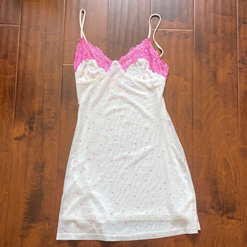 Tiger Mist pink heart slip dress